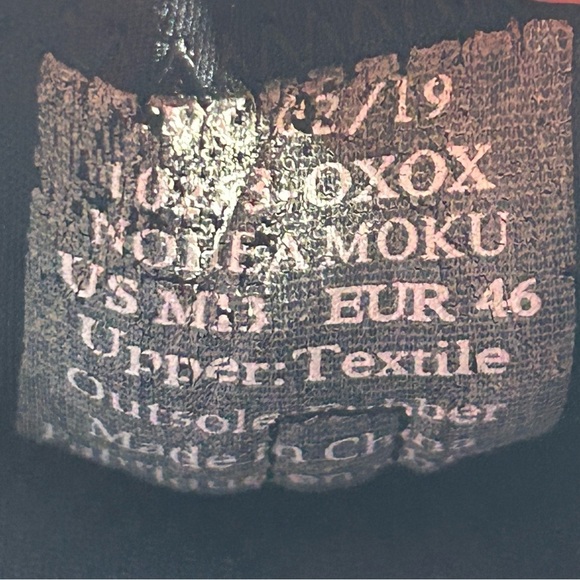 OluKai Nohea Moku Black Slip On Lace Up Collapseable Heel Sneaker Mens Size 13 - Picture 9 of 10